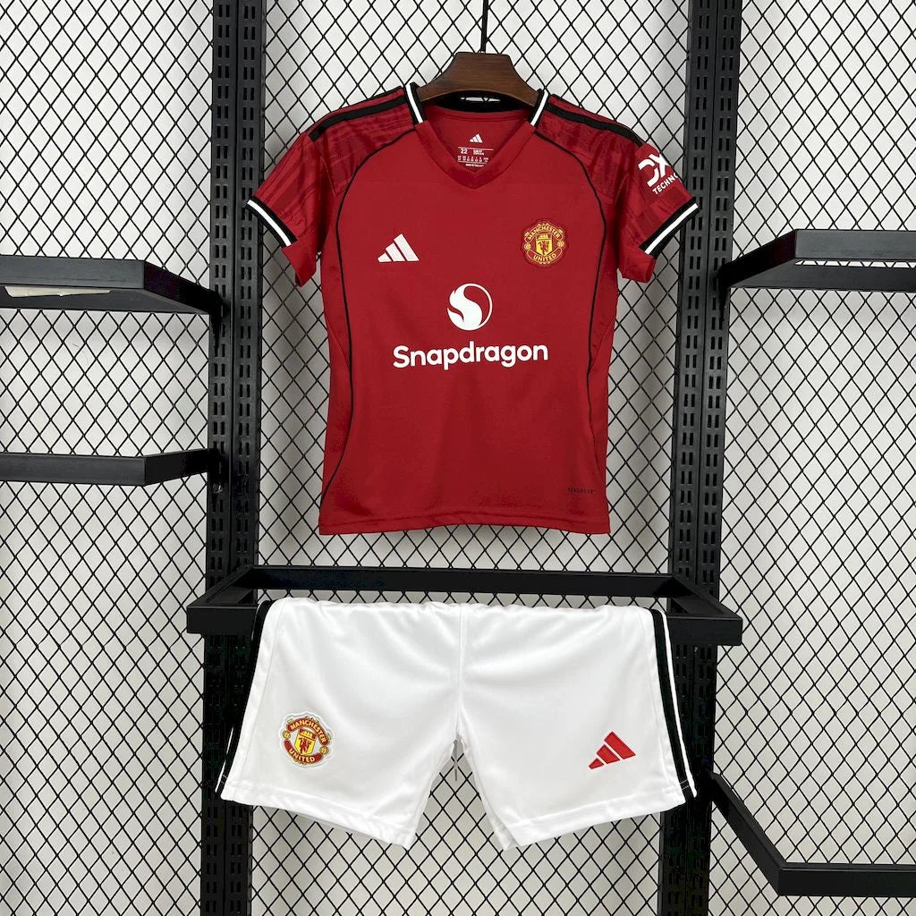 2025/2026 Manchester United Home Kit Kids Size