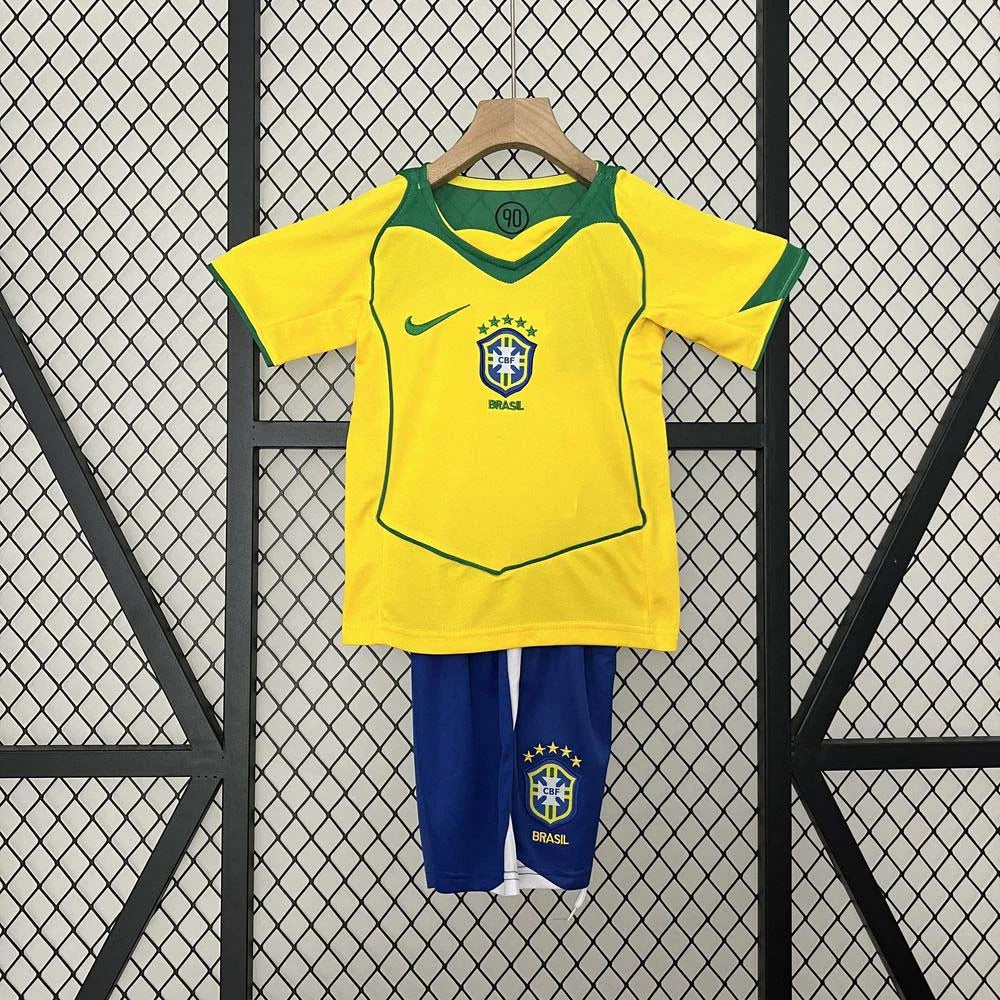 2004 Retro kit Brazil Home Jersey Kids Size
