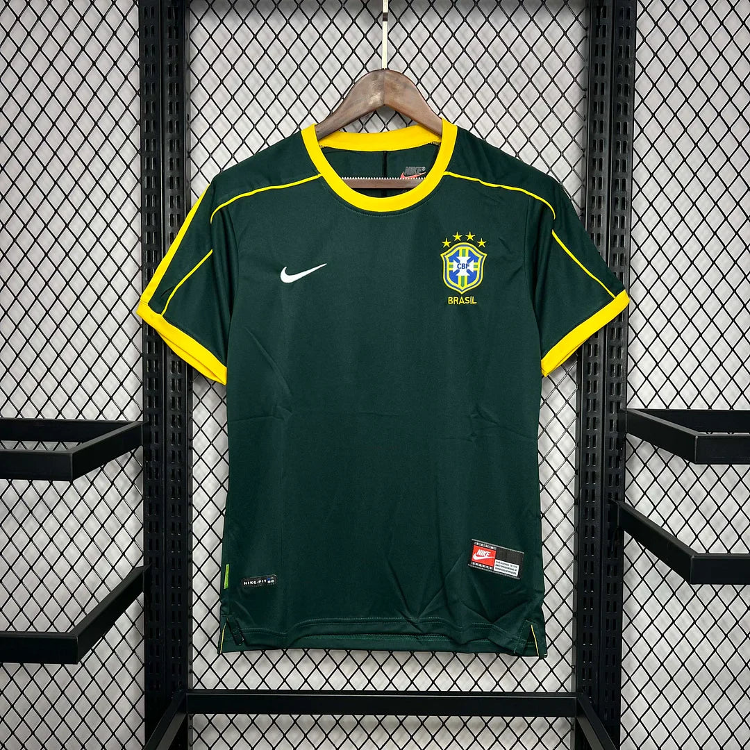 1998 Retro Brazil Goalkeeper Home Jersey