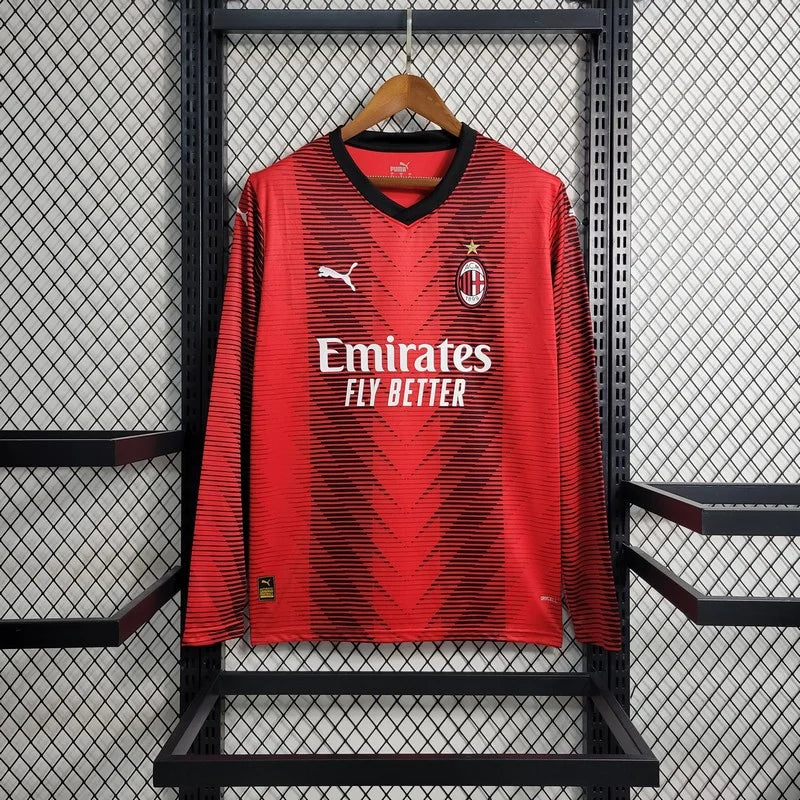 2023/2024 AC Milan Home Jersey Long Sleeve