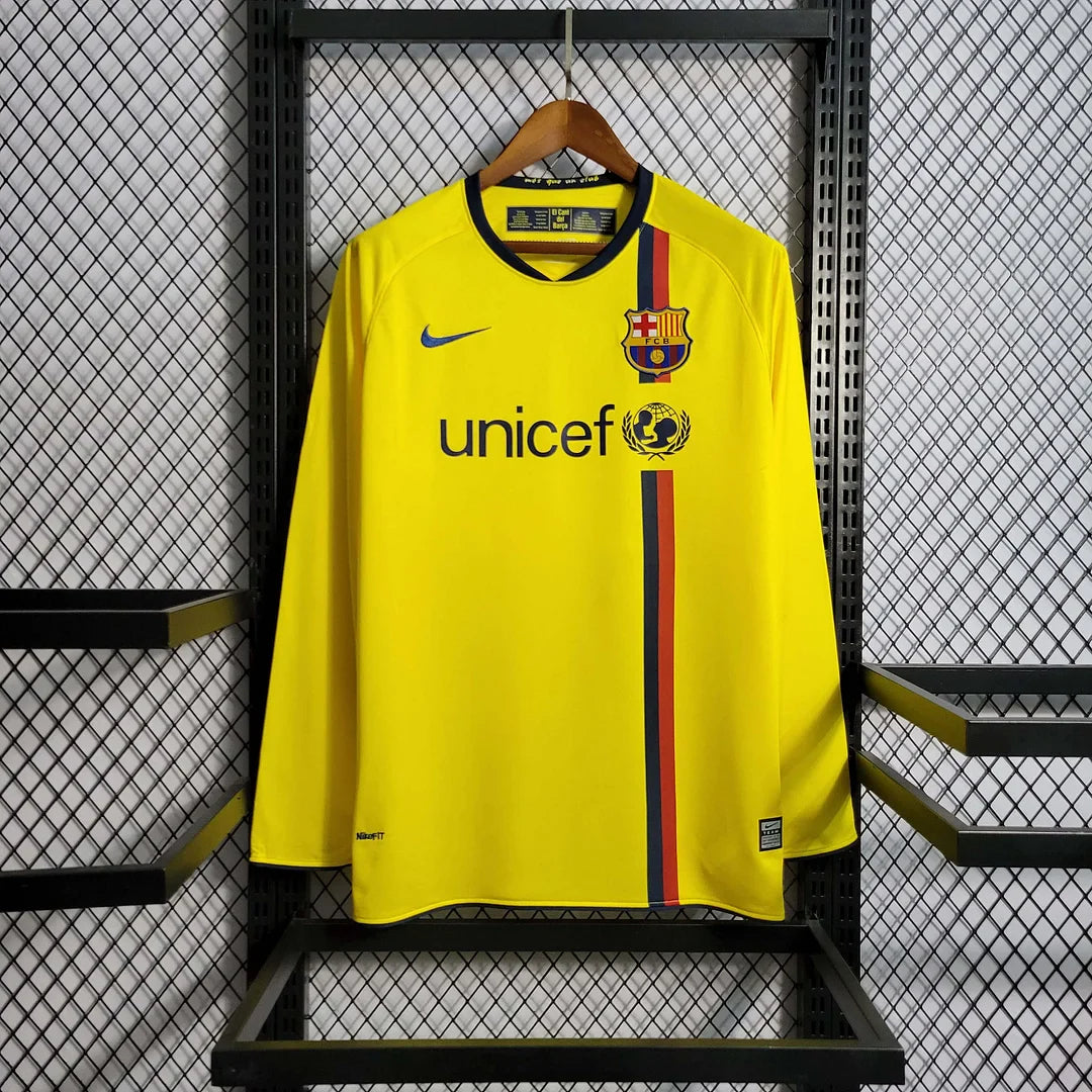 2008-2009 Retro Barcelona Away Jersey Long Sleeve