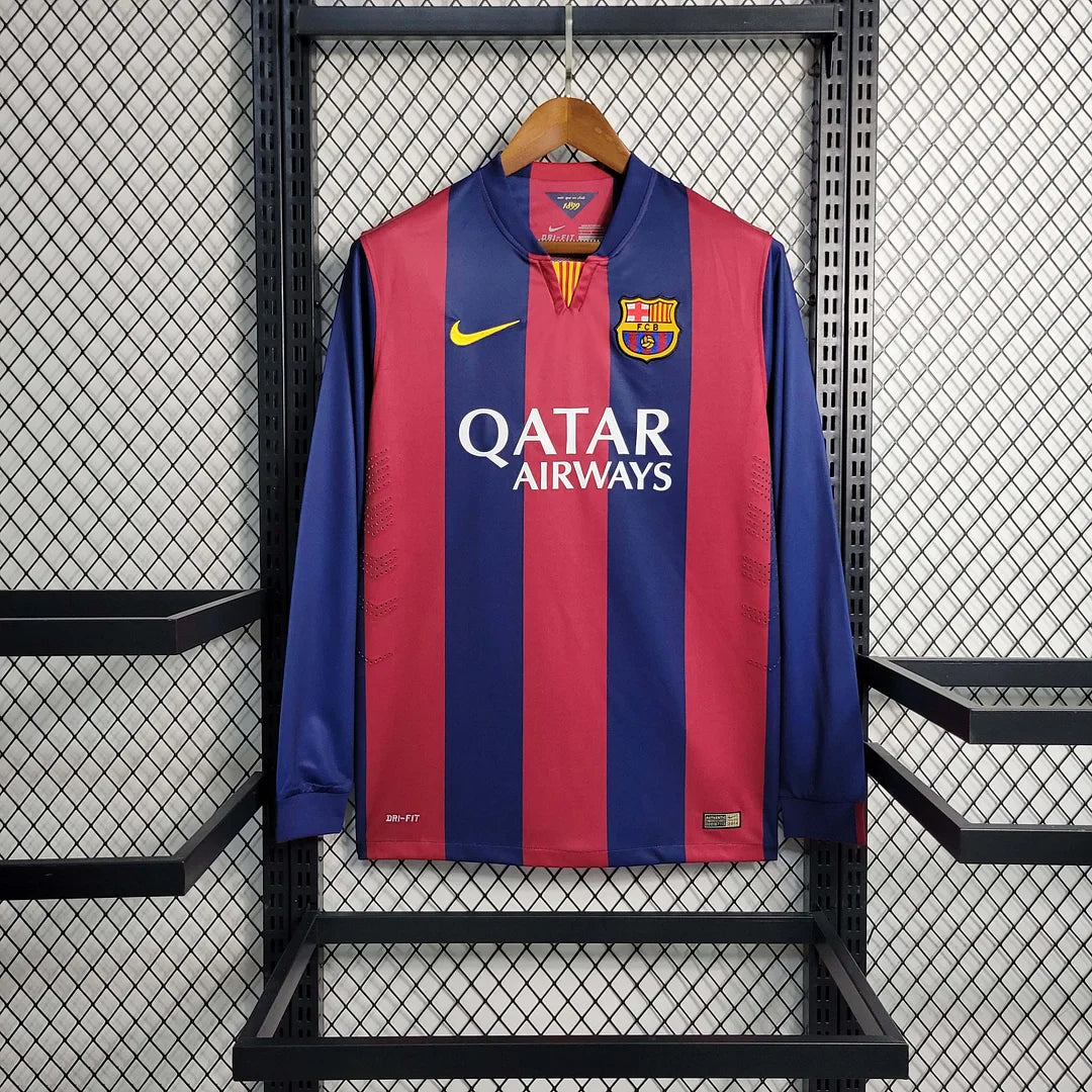 2014-2015 Retro Barcelona Home Jersey Long sleeve
