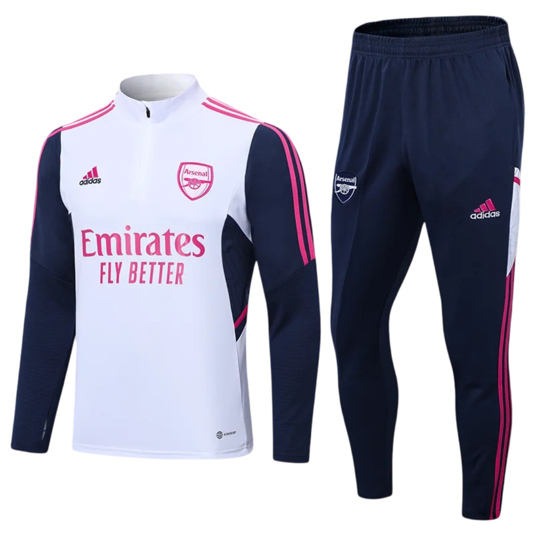 Arsenal White and Pink Tracksuit