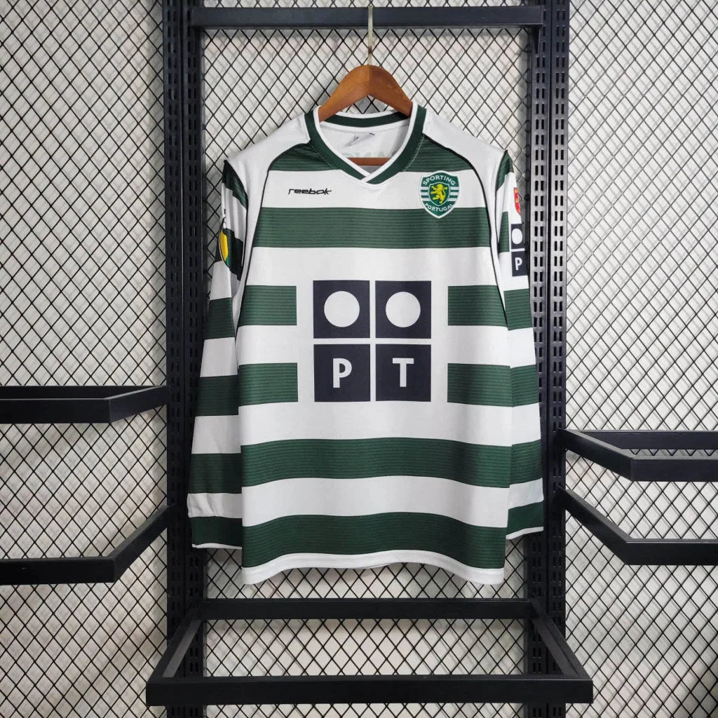 2001/2003 Retro Sporting Lisbon Home Jersey Long Sleeve