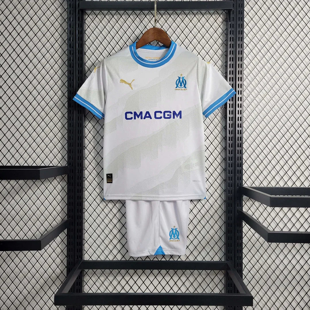 2023/2024 Olympique de Marseille Home Kit Kids Size