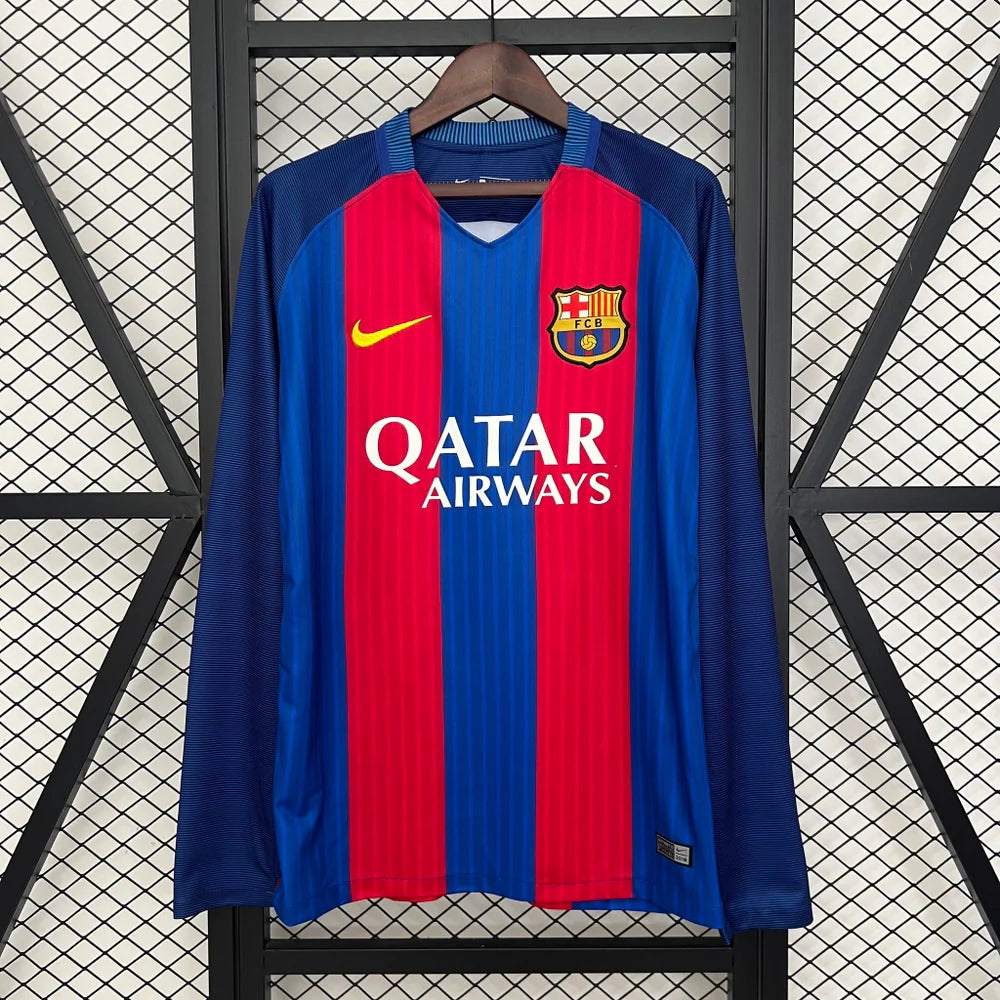 2016/2017 Retro Barcelona Home Jersey Long Sleeve