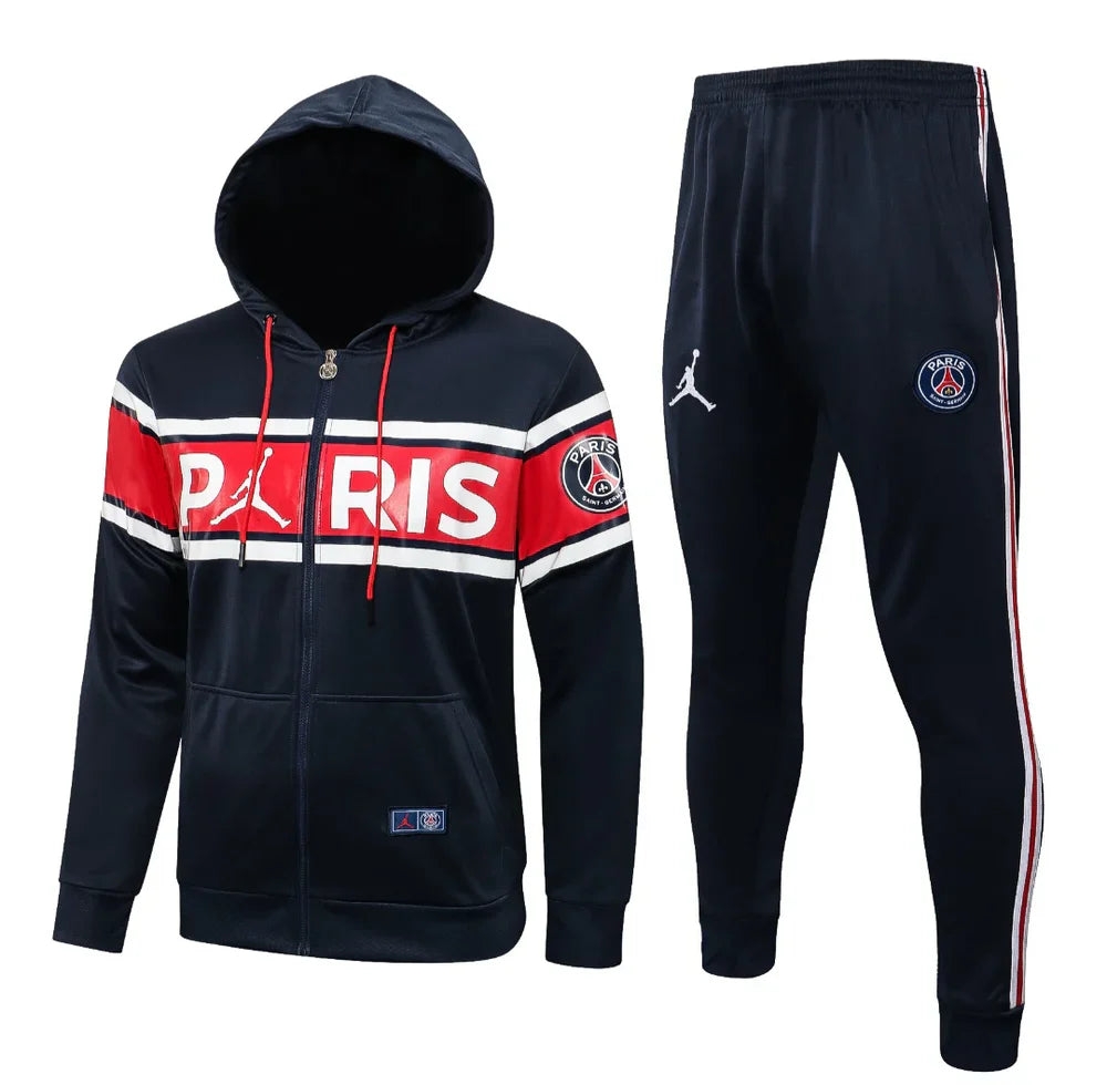 PSG Paris Saint Germain Dark Blue and Red Tracksuit