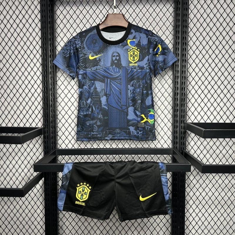 Brazil ”Jesus” Blue Limited Jersey Kids Size
