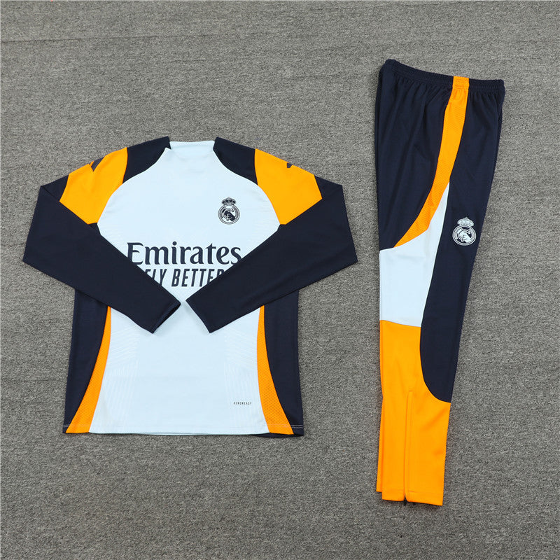 Real Madrid Dark Blue and White Tracksuit