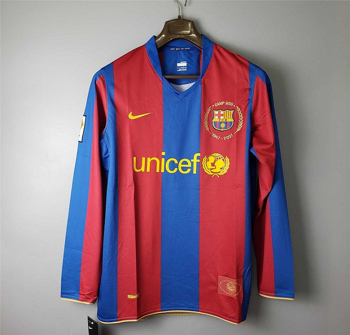2007-2008 Retro Barcelona Home Long Sleeve