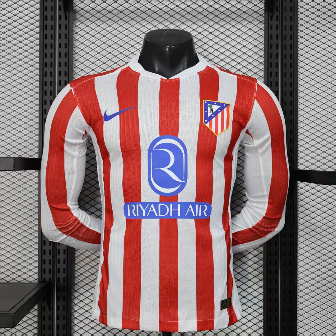 2025/2026 Atletico Madrid Home Long Sleeve