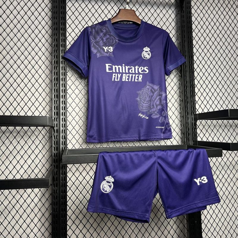 Real Madrid x Y3 2024/2025 4th Kit Purple Kids Size