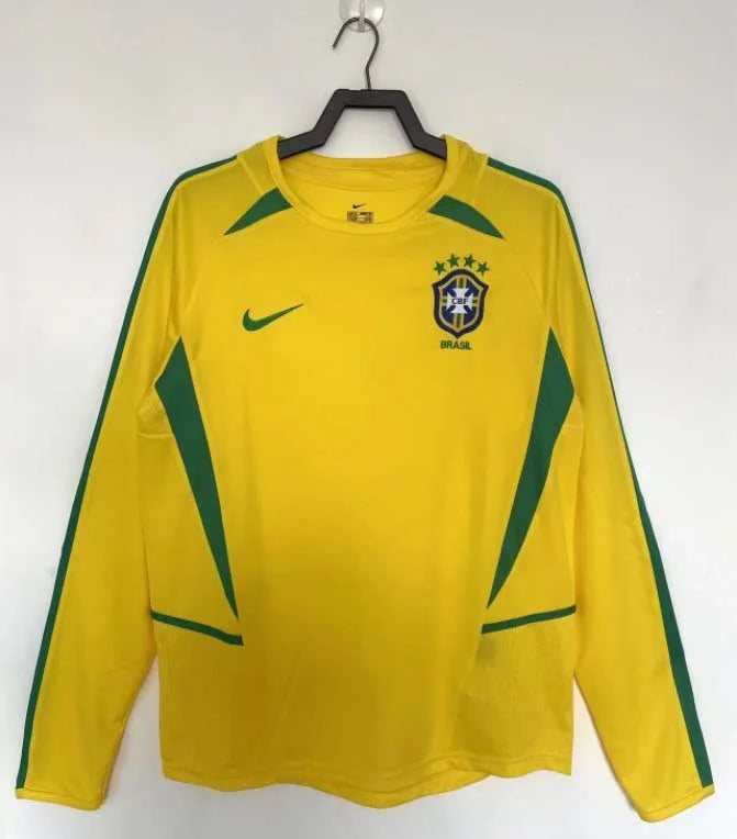 2002 Retro Brazil Home Jersey Long Sleeve