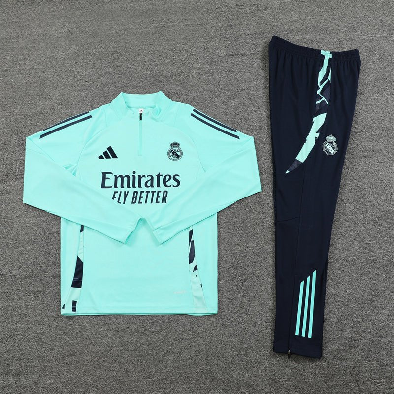 Real Madrid Mint Green and Black Tracksuit