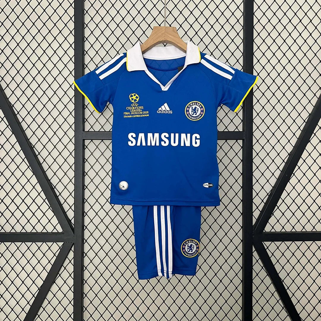 2008-2009 Retro Chelsea Champions League Final Home Kit Kids Size