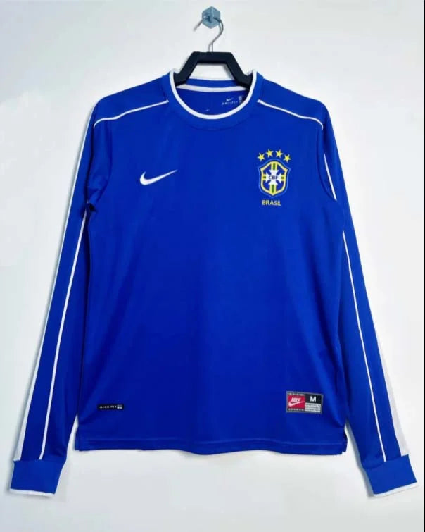 1998 Retro Brazil Away Jersey Long Sleeve
