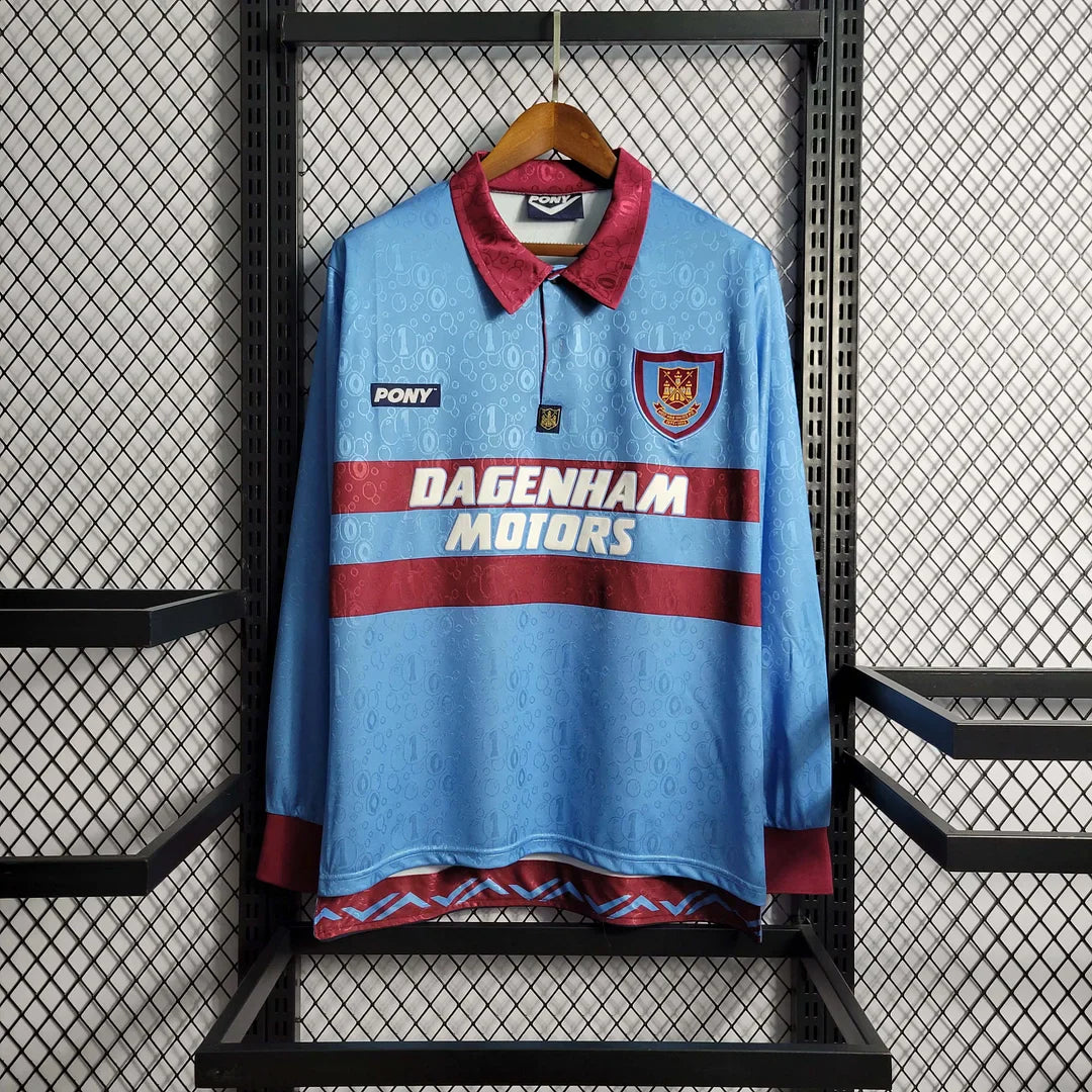 1995-1996 Retro West Ham United Away Jersey Long Sleeve