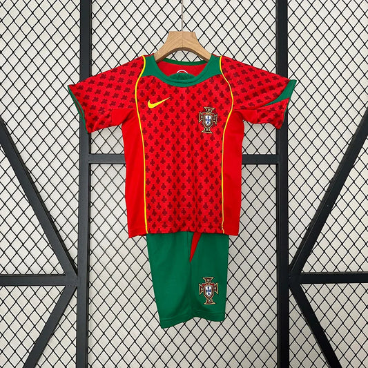 2004 Retro Portugal Home Jersey Kids Size