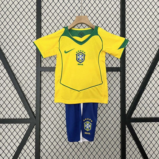 2004 Retro kit Brazil Home Jersey Kids Size