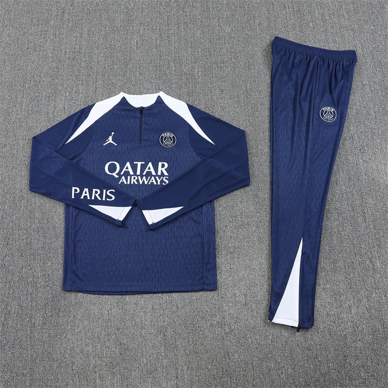 2025/2026 PSG Paris Saint Germain Blue and White Tracksuit
