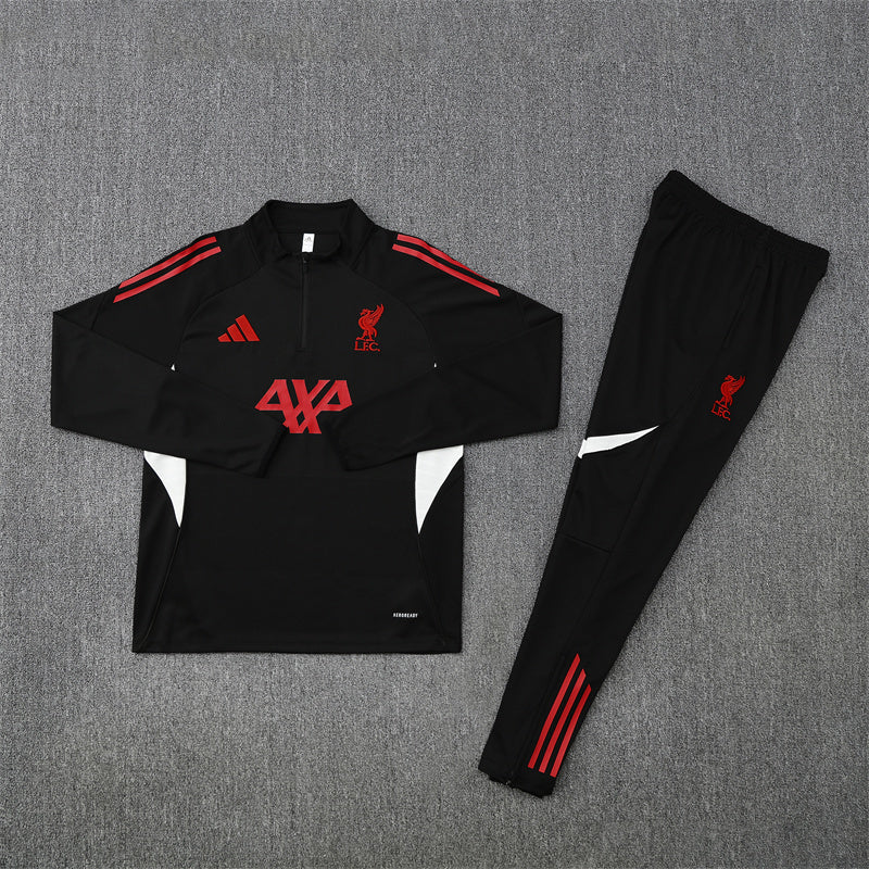 2025/2026 Liverpool Black and Red Tracksuit