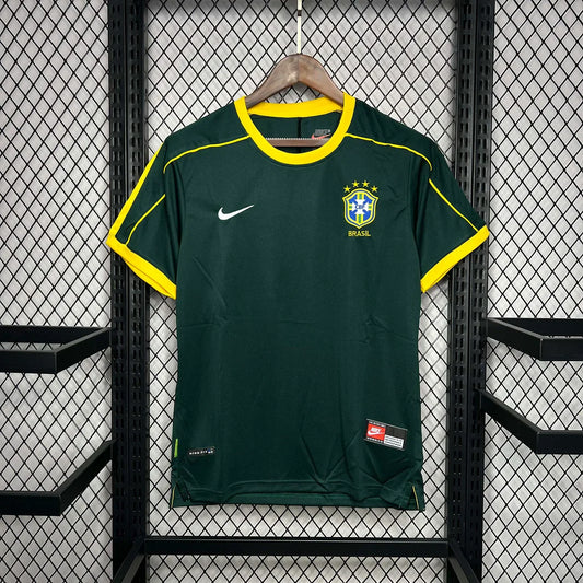 1998 Retro Brazil Goalkeeper Home Jersey