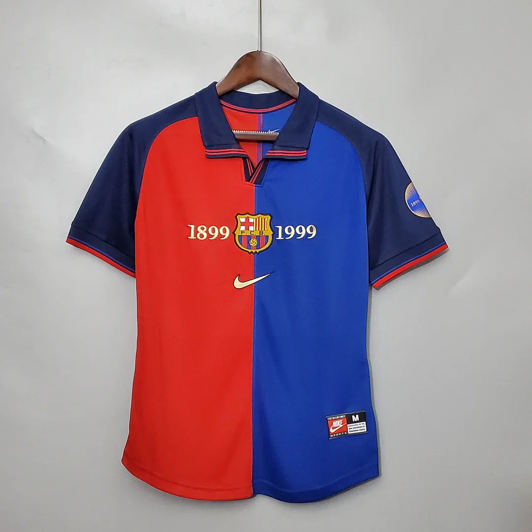 1999-2000 Retro Barcelona 100th Anniversary Home Jersey