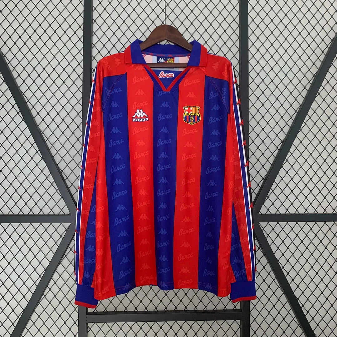 1995-1997 Retro Barcelona Home Jersey Long Sleeve