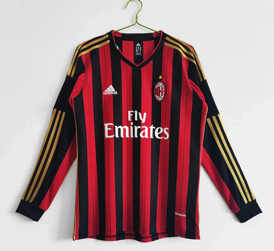 AC Milan Retro 2013-2014 Long Sleeve Home Kit