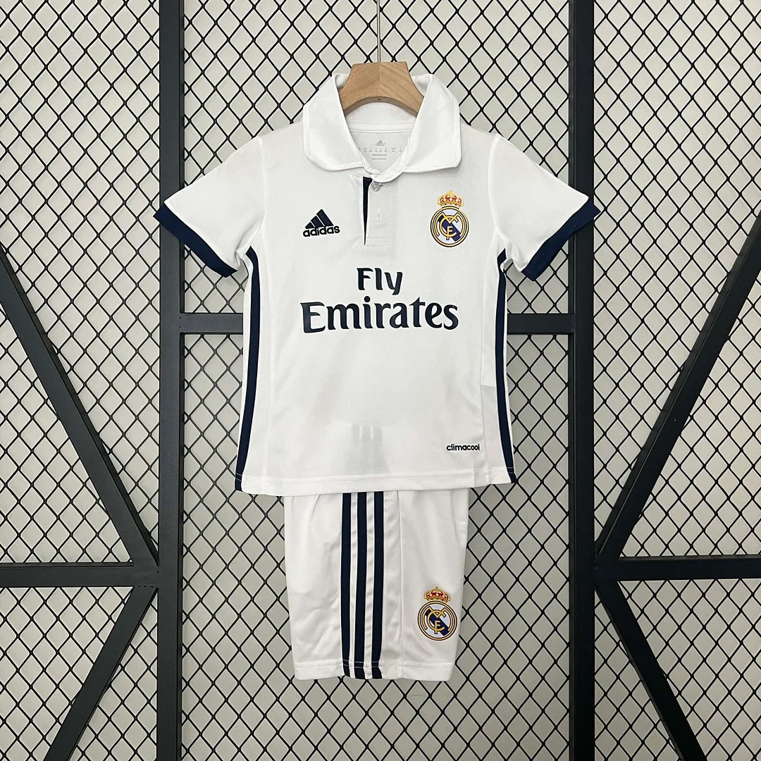 2016/2017 Retro Real Madrid Home Kit Kids Size