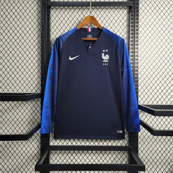 2018 Retro FIFA World Cup France Home Long Sleeve