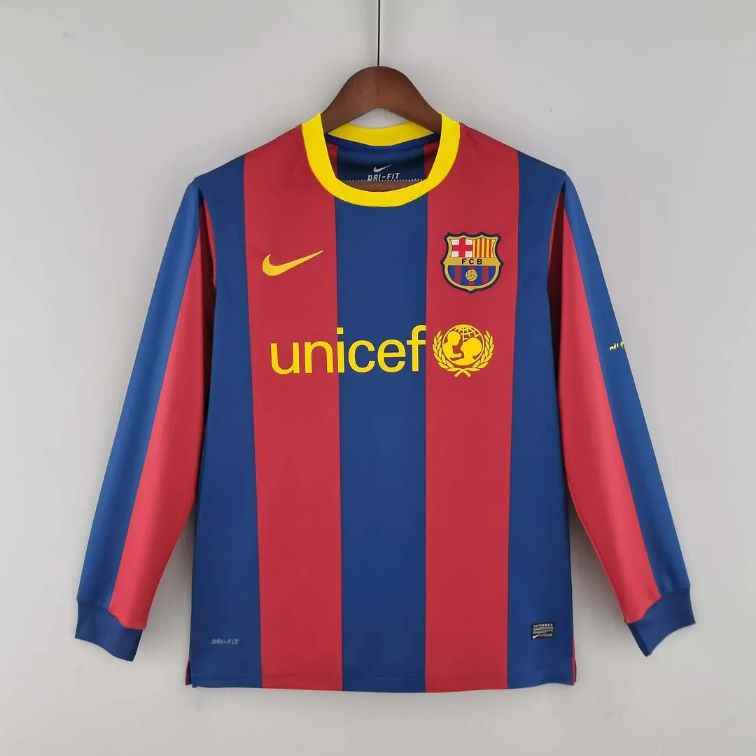 2010-2011 Retro Barcelona Home Jersey Long Sleeve