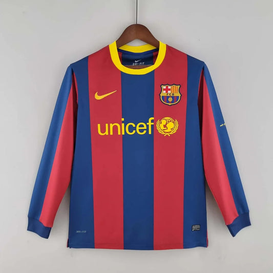 2010-2011 Retro Barcelona Home Jersey Long Sleeve