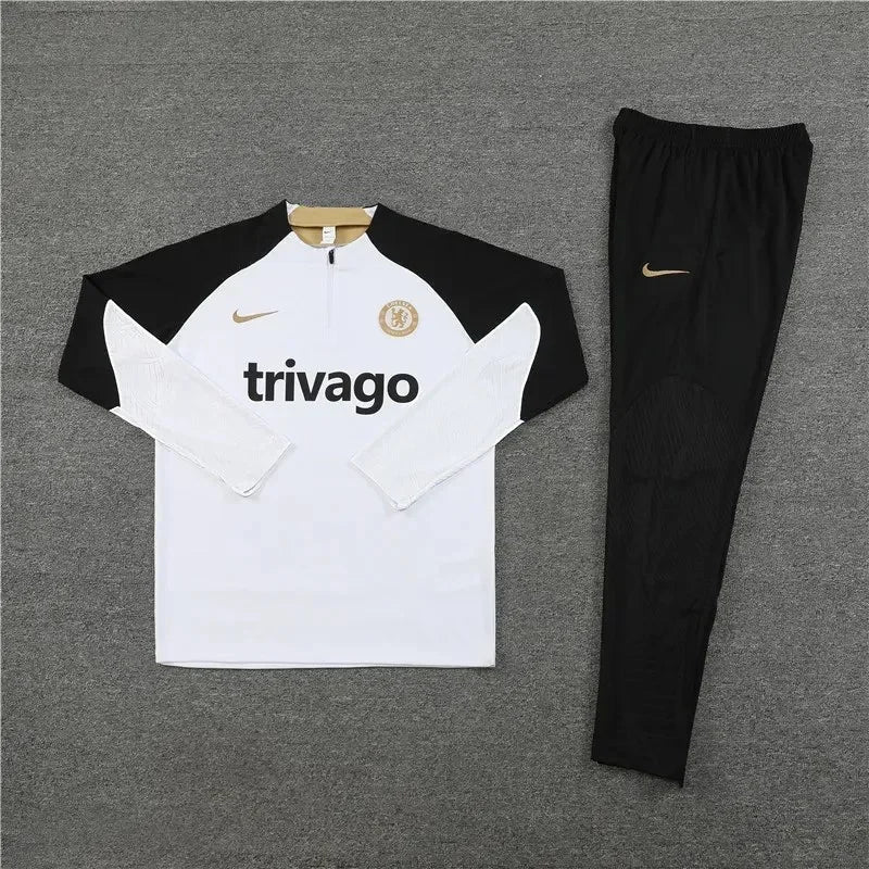 Chelsea White and Black Tracksuit