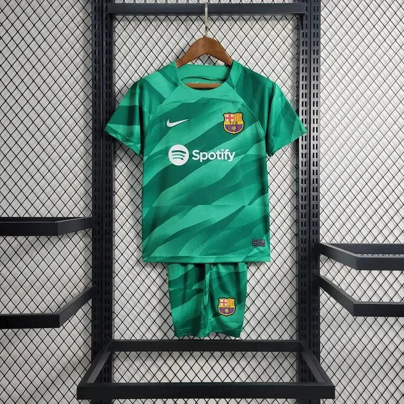 2023/2024 Barcelona Goalkeeper Kit Kids Size
