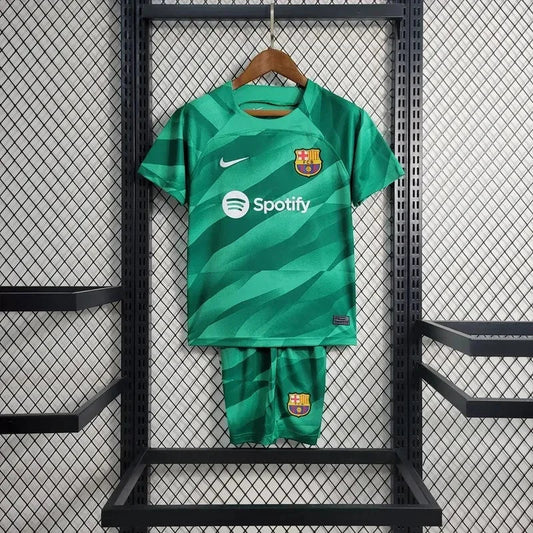 2023/2024 Barcelona Goalkeeper Kit Kids Size