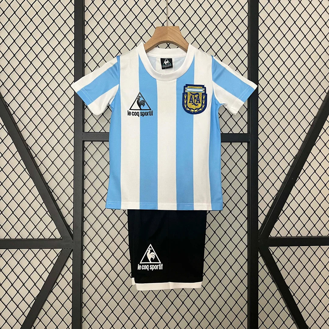 1986 Retro Argentina Home Kit Kids Size