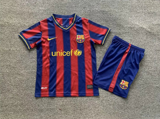 2009/2010 Retro Barcelona Home Kids Size