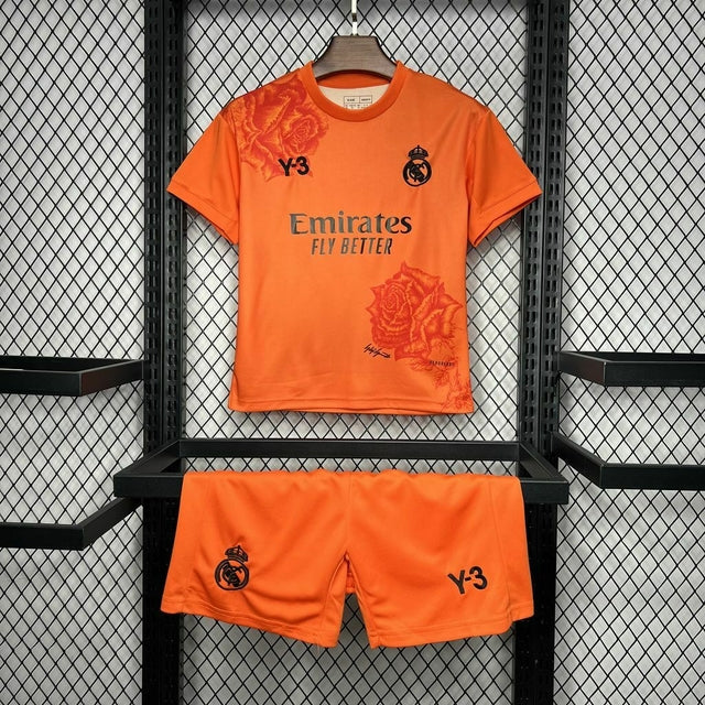 Real Madrid x Y3 2024/2025 4th Kit Orange Kids Size