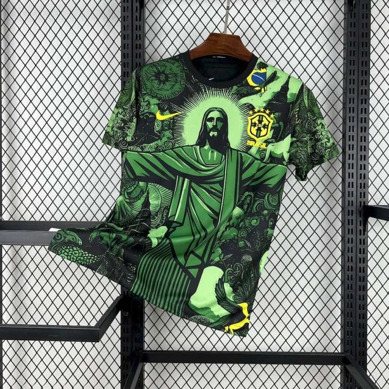 Brazil "Jesus" Green Limited Jersey