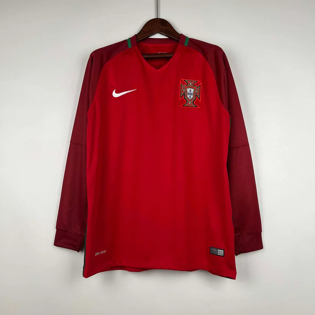 2016 Retro Portugal Home Jersey Long Sleeve