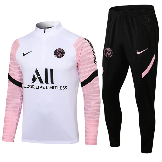 Psg Paris Saint-Germain White and Pink X Black Tracksuit