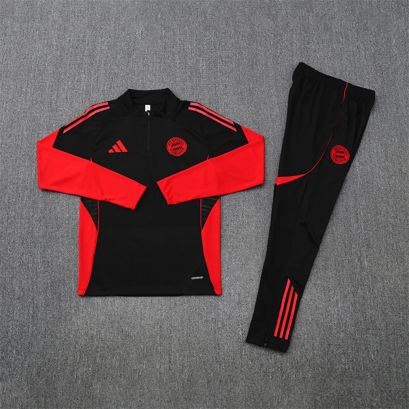 2025/2026 Bayern Munchen Black and Red Tracksuit