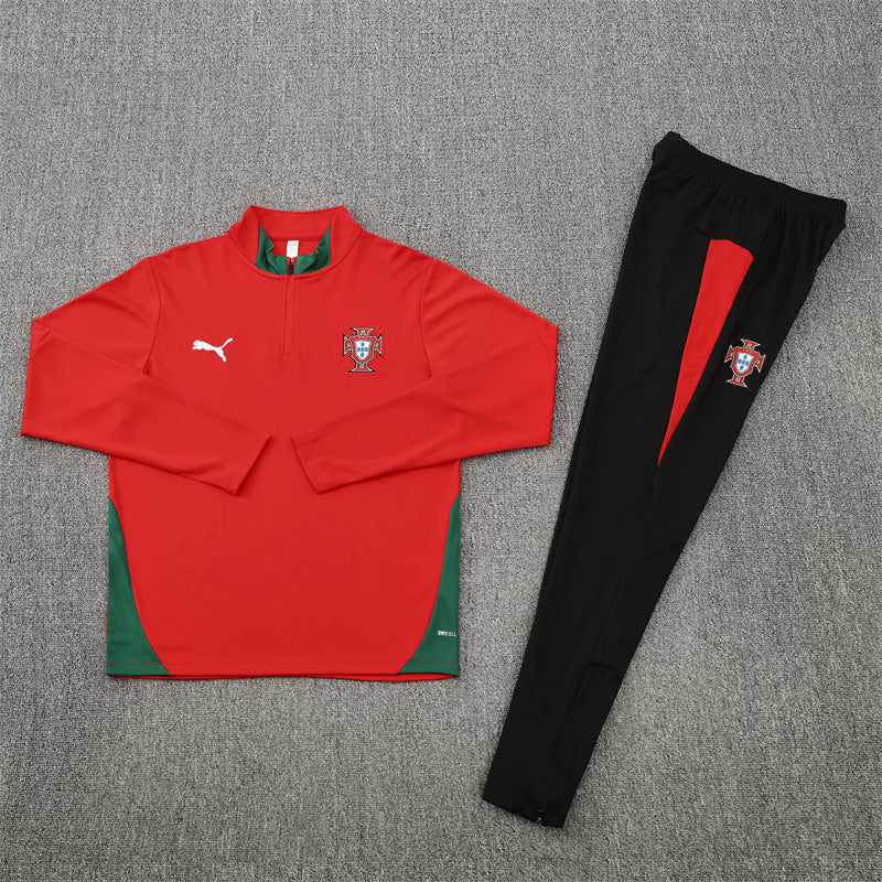 2025/2026 Portugal Red and Black Tracksuit