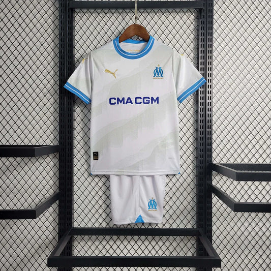 2023/2024 Olympique de Marseille Home Kit Kids Size