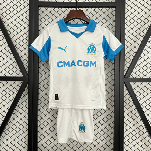 2025/2026 Olympique de Marseille Home Kit Kids Size