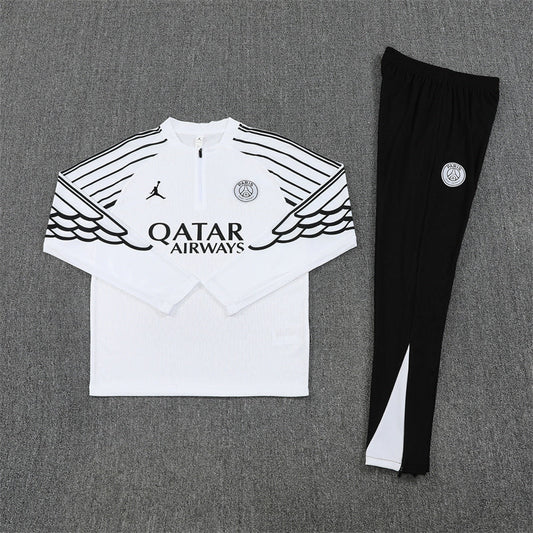 PSG Paris Saint Germain White and Black Tracksuit