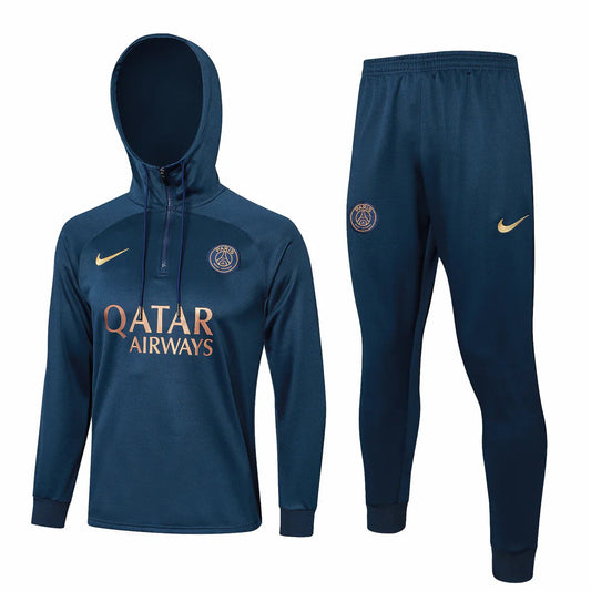 PSG Paris Saint Germain Dark Blue and Gold Tracksuit