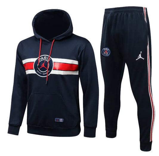 PSG Paris Saint Germain Dark Blue and Red x White Tracksuit
