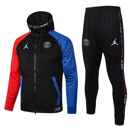 PSG Paris Saint Germain Black and Blue x Red Tracksuit
